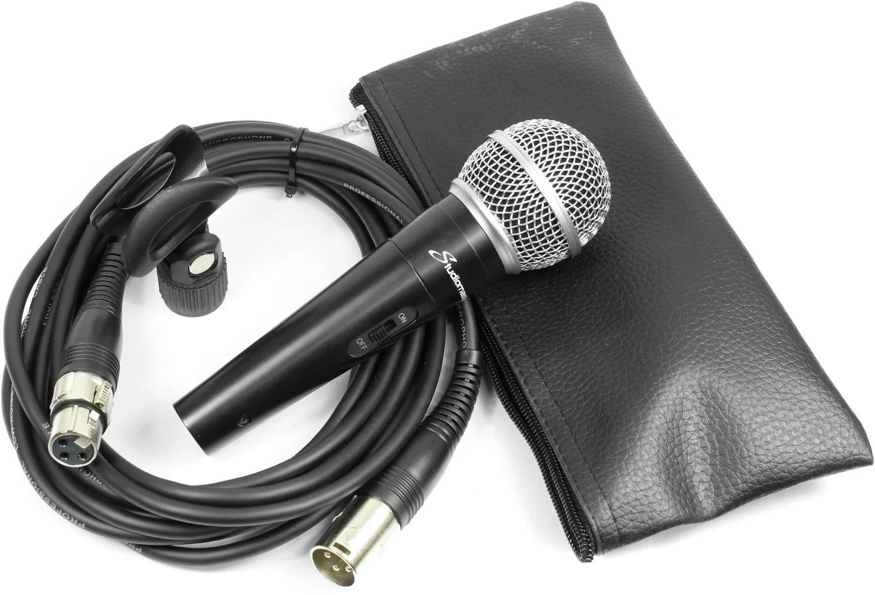 Microphone dynamique cardioïde avec interrupteur et câble