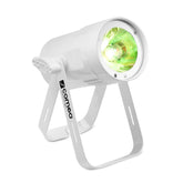 Spot compact Cameo Q-SPOT 15 RGBW WH avec LED RGBW 15 W en blanc