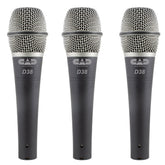 Cad Live 3pack Of D38 Supercardioid Dynamic Mics