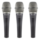 Cad Live 3pack Of D38 Supercardioid Dynamic Mics