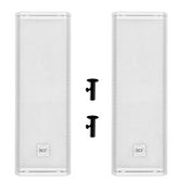 2x RCF NXL 14-A W Active 2100w Column Speaker System 2 x 6" White inc pole mounts