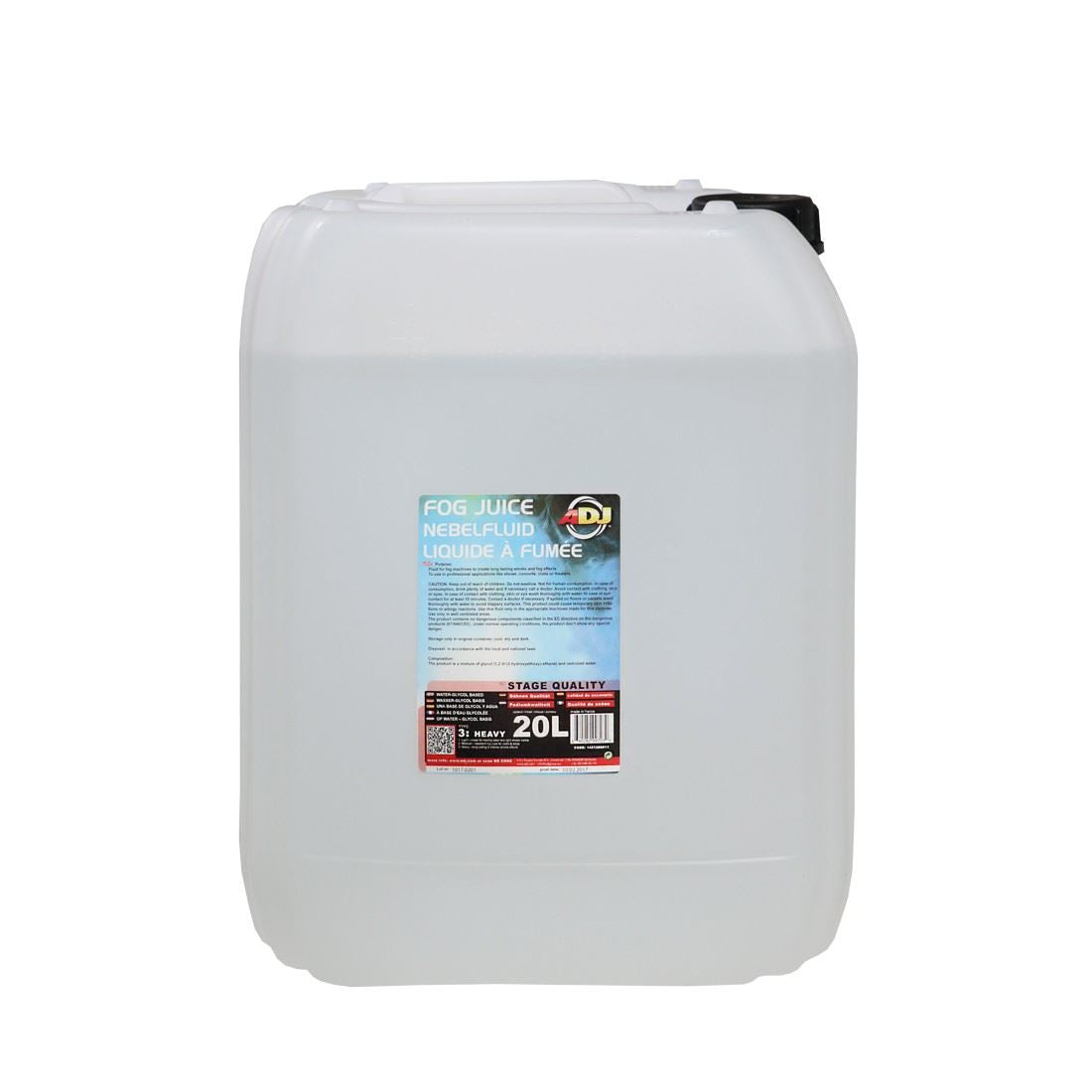 ADJ Fog Juice 3 20L Heavy Dense Smoke Liquid for Fog Machine Smoke