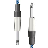 Citronic Braid Guitar Lead Blue/White 3m