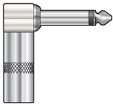 qtx Robuster 6,3-mm-Klinkenstecker, rechtwinklig, Mono