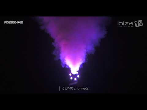 2x Ibiza FOG900-RGB 900W Machine à brouillard de fumée à effet de type CO2 vertical DMX