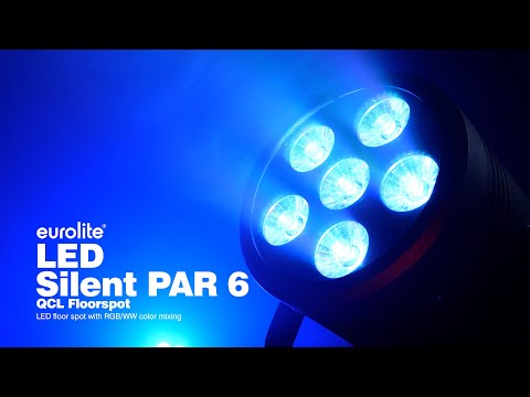 EUROLITE LED Silent Par Can 6 QCL RGBW +WW floor black