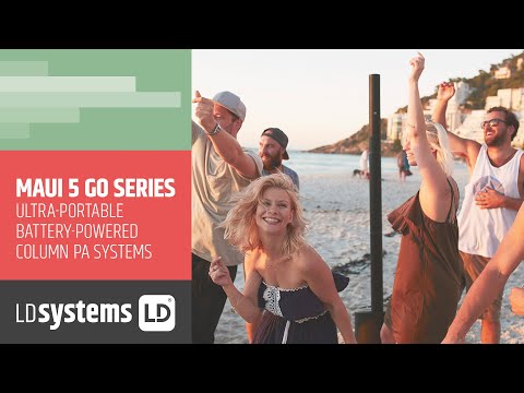 LD Systems MAUI 5 GO W Système de sonorisation colonne sur batterie ultra-portable blanc