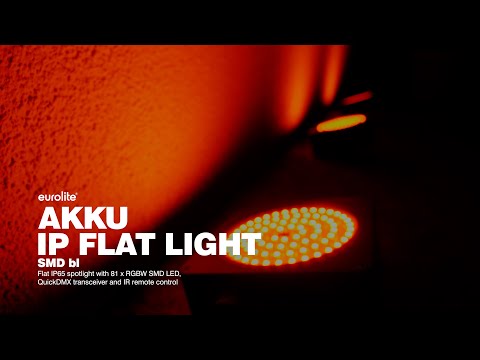 EUROLITE AKKU IP Flat Light SMD Black Battery IP65 Outdoor Uplighter