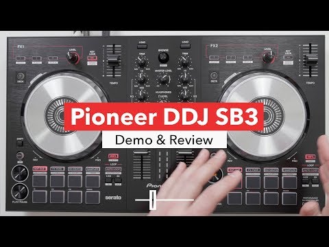 Pioneer DJ DDJSB3 DJ-Controller mit Scratch Pad für Serato DJ Pro
