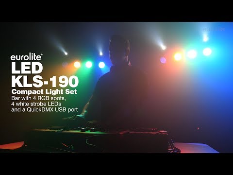 Eurolite LED KLS-190 Compact Light Set 4 x RGB 30W Spot Lighting DMX Parbar