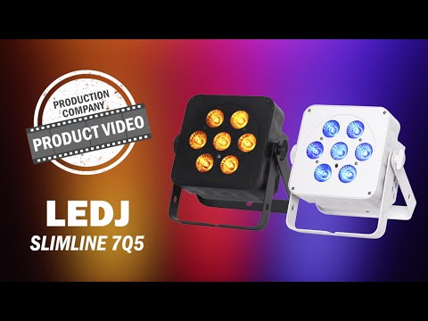 LEDJ Slimline 7Q5 RGBW im schwarzen Gehäuse