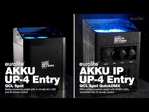 EUROLITE AKKU UP-4 Entry RGBW Batterie-Uplighter Hochzeit Veranstaltungsort DJ Wand-Uplighter