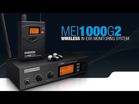 LD Systems MEI1000 IEM In-Ear-Monitoring-System Inc. Kopfhörer und Rack-Kit-Band