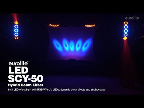Eurolite LED SCY-50 Hybrid Beam Effect 2 in 1 LED Light RGAW+UV