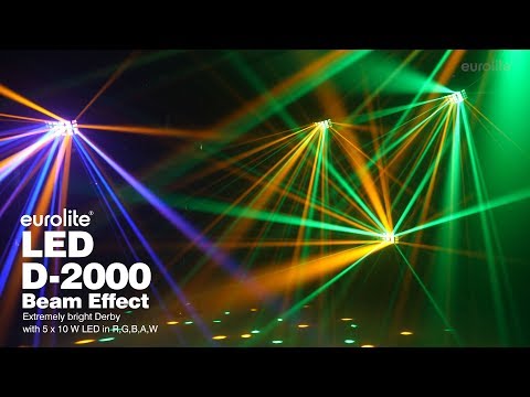 Eurolite LED D-2000 Lampe Derby haute puissance à effet de faisceau 5 x 10 W LED RGBAW