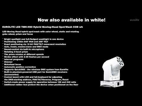 Eurolite LED TMH-H90 Hybrid Moving-Head Spot/Wash COB White