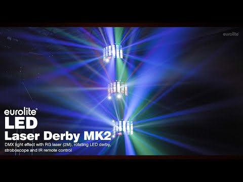 Eurolite LED Laser Derby MK2 DMX Light effect DJ Strobe inc IR Remote