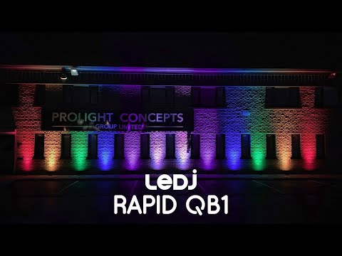 4x LEDJ Rapid QB1 Hex LED Uplighter Batterie Sans Fil LED Éclairage DJ Disco