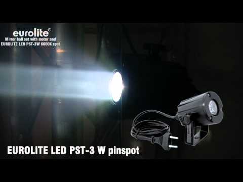 Ensemble Boule à Facettes Eurolite 20Cm Avec Spot Led