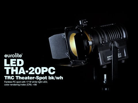 Eurolite THA-20PC TRC Spot de Théâtre Noir Blanc Spot LED Triac Gradation