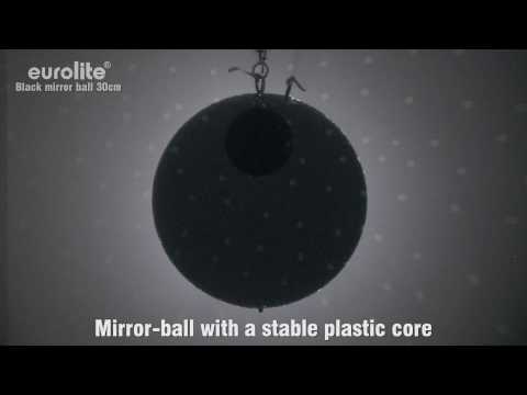 Eurolite Mirror Ball 75cm 750mm Black Mirrorball Glitter Ball Decor Dancefloor DJ Club