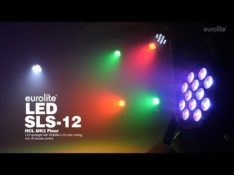 Eurolite LED SLS-12 MK2 Hex Flat Par Can RGBWA+UV Floor Uplighter Stage Lighting