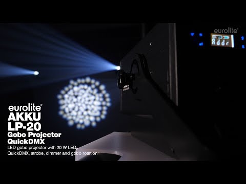 Eurolite LP-20 Batteriebetriebener kabelloser LED-Goboprojektor inkl. Drahtlose Fernbedienung