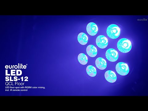 EUROLITE LED floor spot with RGBW color mixing, incl. IR remote control
