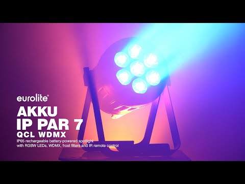 Eurolite AKKU IP PAR 7 QCL WDMX Battery Par 7 x RGBW LED Outdoor Par IP65