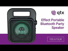 QTX Effect Tragbares Bluetooth-Partylautsprecher-Soundsystem mit Mikrofon QTX Effect Tragbares Bluetooth-Partylautsprecher-Soundsystem mit Mikrofon