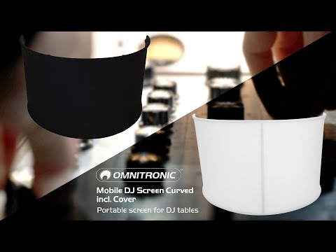 OMNITRONIC Mobile DJ Screen Curved incl. Cover Black