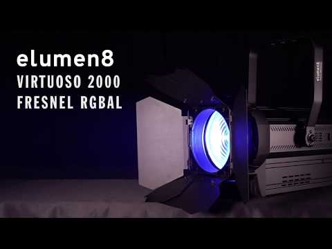 eLumen8 Virtuoso 2000 Fresnel RGBAL 220W LED Bühnenlicht Theaterschule DMX