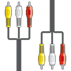 AV:Link 3 x Cinch-Stecker mit 3 x Cinch-Steckern, Kabel 5,0 m