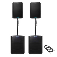 2X Alto TS18S Aktiver 18" 2500W Subwoofer 2X Alto TS415 15" 2500W Lautsprecher inkl. Kabeln und Stangen
