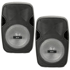 2x QTX PAL8 Portable Battery PA Speaker TWS LED Light Show Wireless Microphone