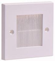 Plaque à brosse blanche Pulse 1-Gang