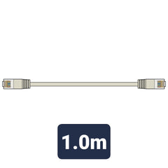 AV:Link Cat5e Patch Lead UTP RJ45 plug to RJ45 plug 1.0m