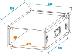 Roadinger Amplifier Rack Pr-2, 4U, 47Cm Deep