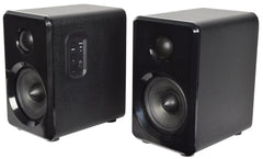 AV:Link Aktive Bluetooth-Regallautsprecher HiFi-Soundsystem Schwarz