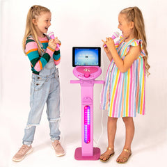 Machine de karaoké sur pied Easy Karaoke Bluetooth pour enfants Singalong rose