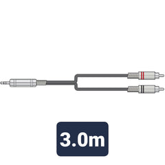 Chord Classic 3.5mm TRS Jack to 2 x RCA Phono Lead 3m