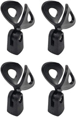 4x Thor MH0004 Mikrofonhalter-Clips aus Kunststoff für Mikrofonständer 30 mm