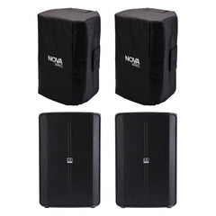 2x Audiophony NOVA-15A Inc Covers, 350W RMS 15" 2-Wege-Aktivlautsprecher, Bluetooth®
