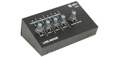 QTX LM41 4-Kanal-Mono-Mini-Mixer mit Line-Level-Studio, Karaoke, DJ-Aufnahme