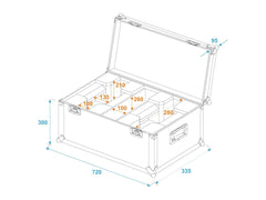Roadinger Flightcase 2X Led Tmh-X1 Faisceau à Tête Mobile