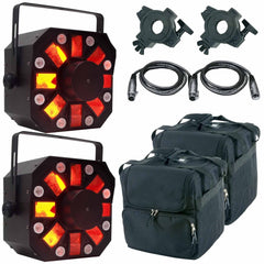 ADJ Stinger 3-FX-IN-1 Moonflower, Laser, & Strobe Effect Light Disco DJ Package
