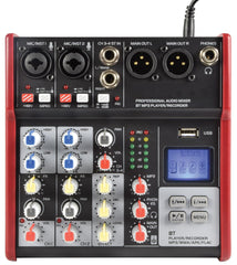 Citronic CSM-4 Compact Mixer 4Ch Bluetooth USB Digital FX Mixing Desk Studio Karaoke
