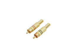 RCA plug gold-plated 5.4mm rd/bk 2x