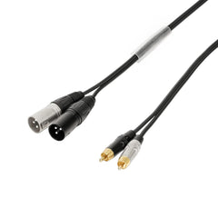 W Audio 2m 2 x XLR Male - 2 x Phono Cable