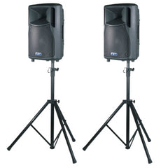 2x FBT HiMaxX 40A 12 inch Bi-Amplified Processed Active Speaker inc stands